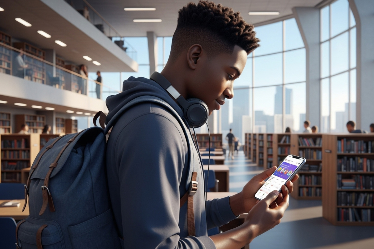 University campus quad